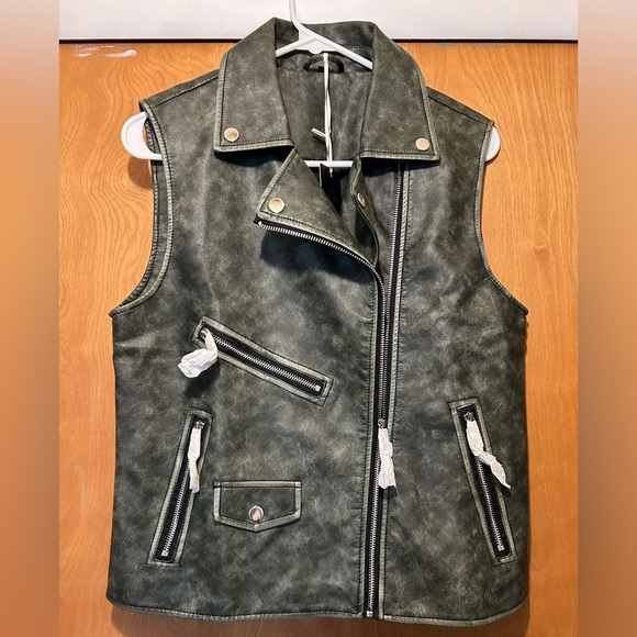 Bellivera Green Biker Vest - Picture 1 of 6